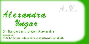 alexandra ungor business card
